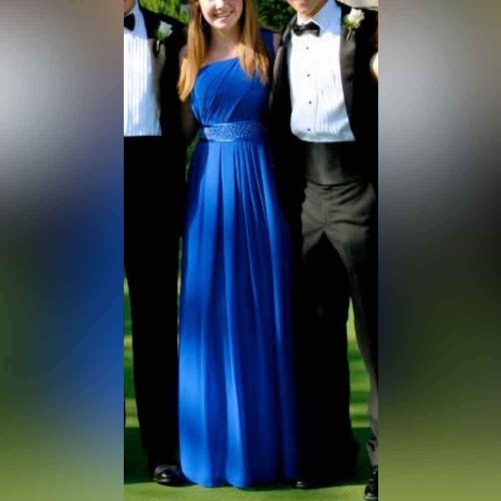 Bill Levkoff Long Formal Dress (Blue)